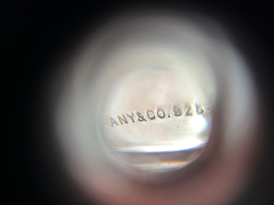 ♦︎③Tiffany & Co. ボタン型カフリンクス　SV925/750
