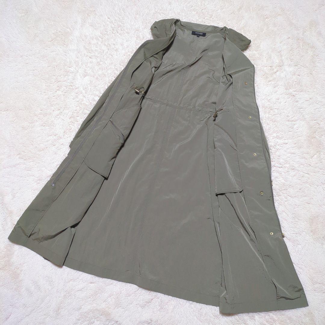希少サイズ4極美品！UNTITLED　ロングモッズコート　カーキ　撥水加工