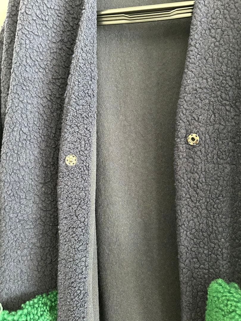 ANNE VEST ネイビー ロングコート　ファーポケット