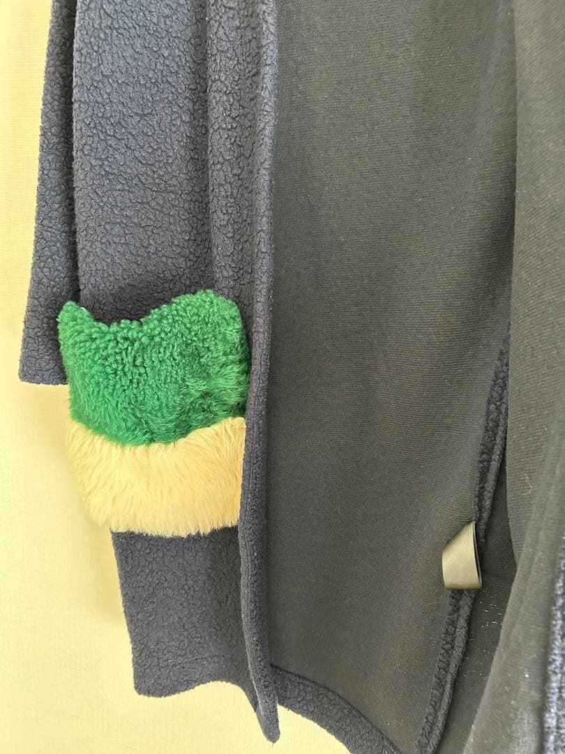 ANNE VEST ネイビー ロングコート　ファーポケット