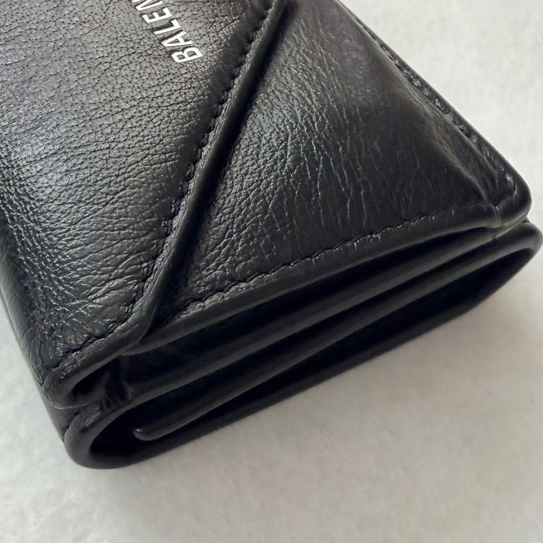 BALENCIAGA バレンシアガ 財布　ペーパー ミニ ウォレット ブラック