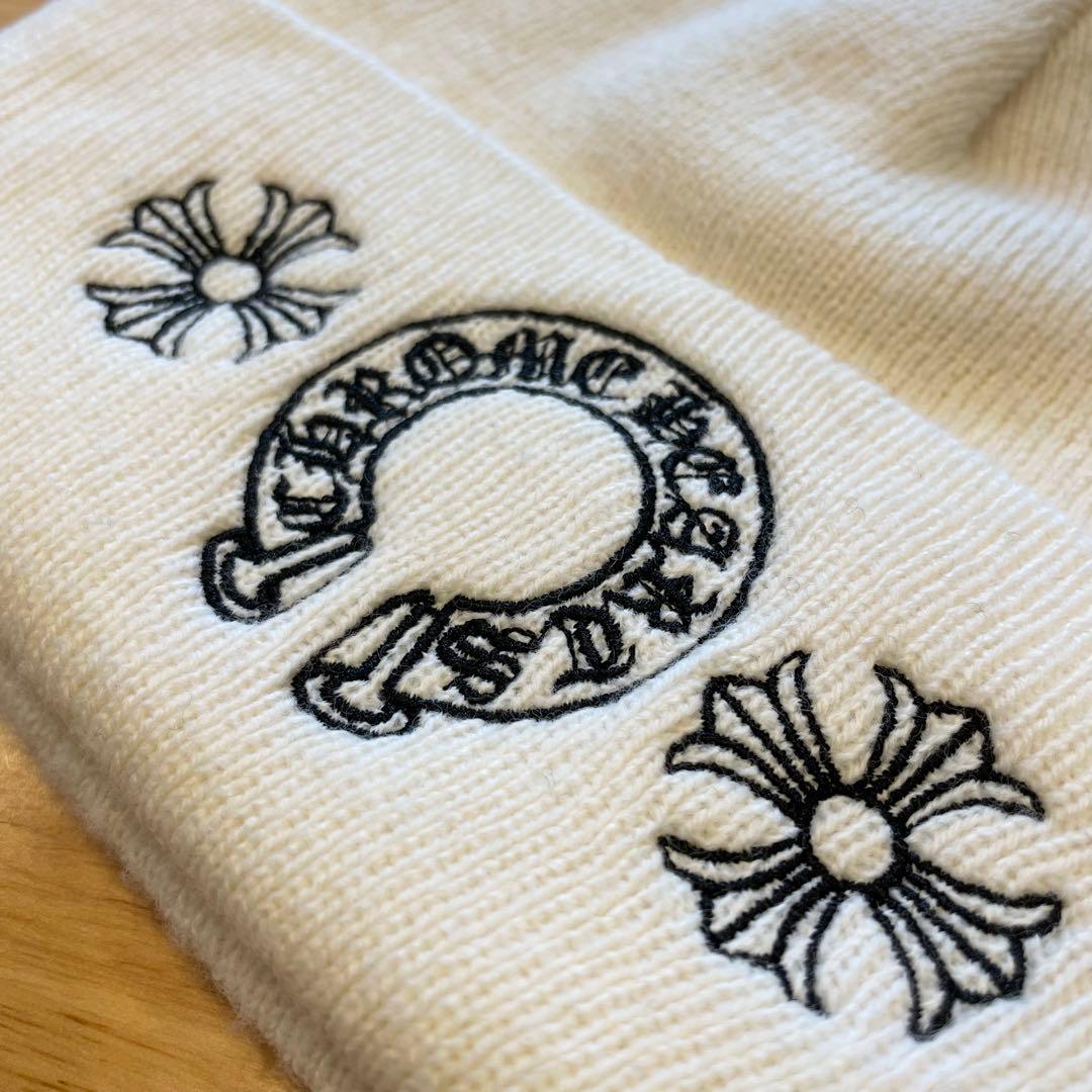 Chrome Hearts クロムハーツ ニット帽 ビーニー ホワイト