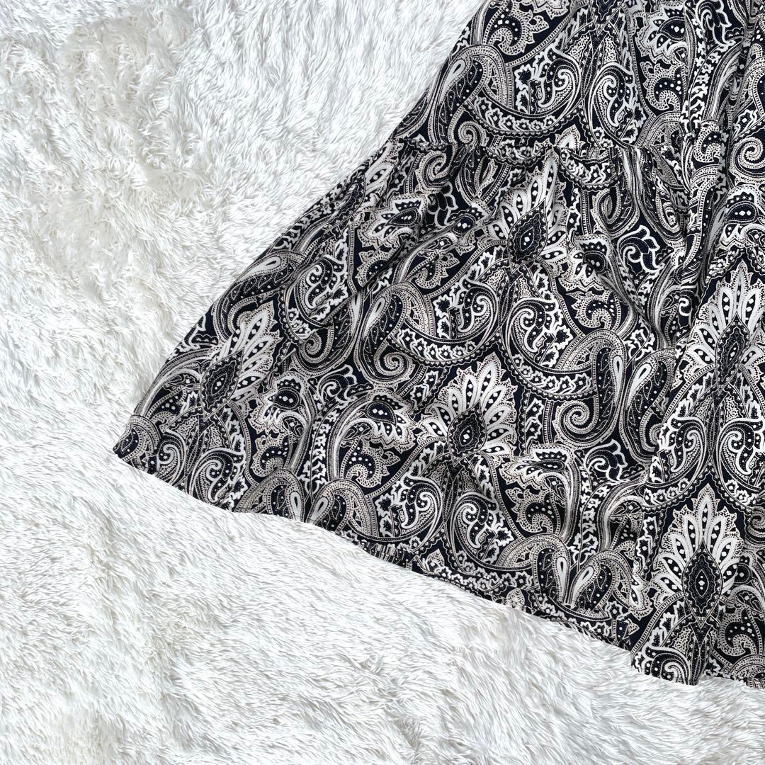 美品 23区 フレンチペイズリーデシン　ティアードスカート 40（L〜XL）