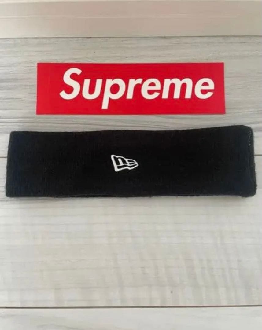 Supreme ブラック ヘアバンド　new era