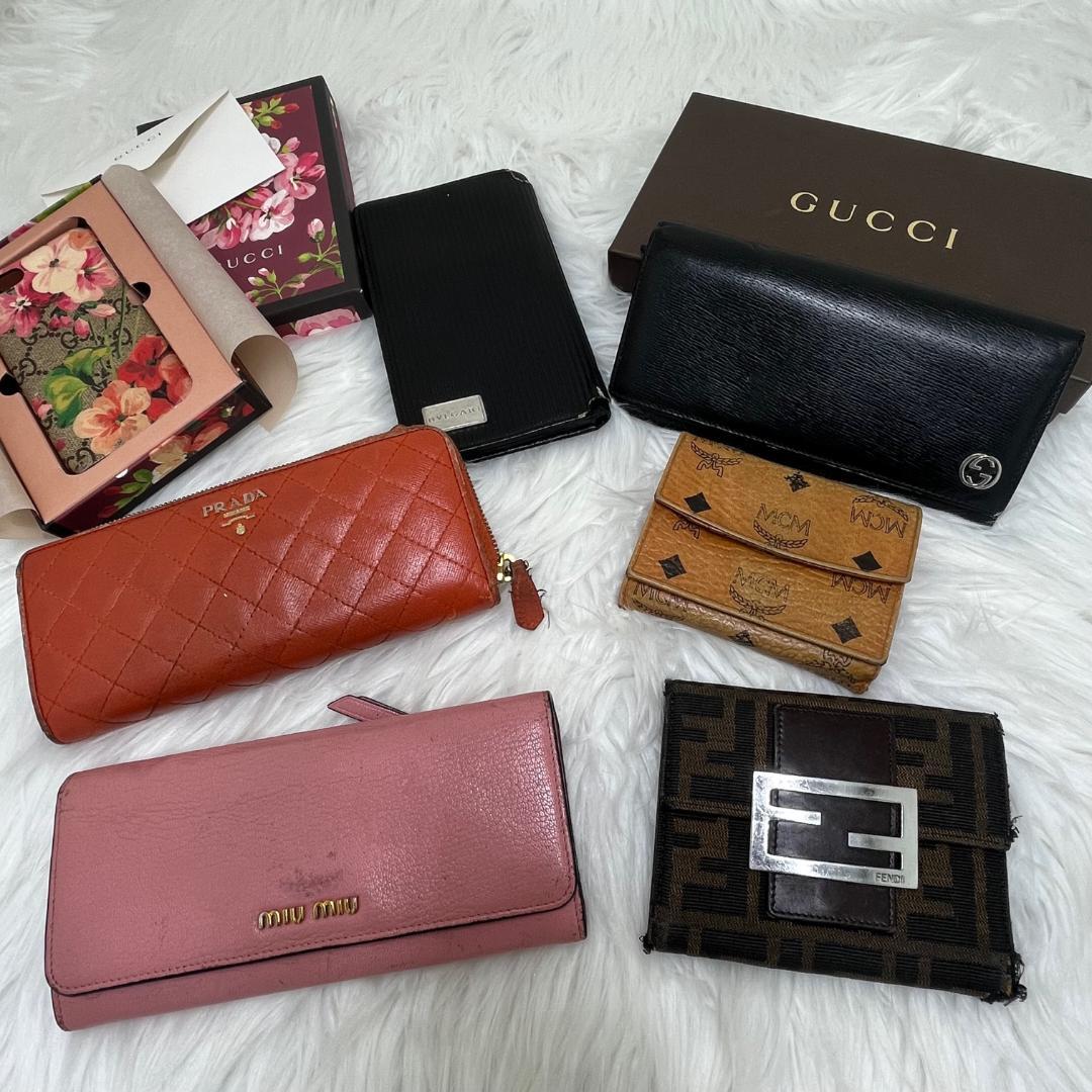お得！グッチ　プラダ　miumiu mcm ブルガリ　フェンディ　財布まとめ売り