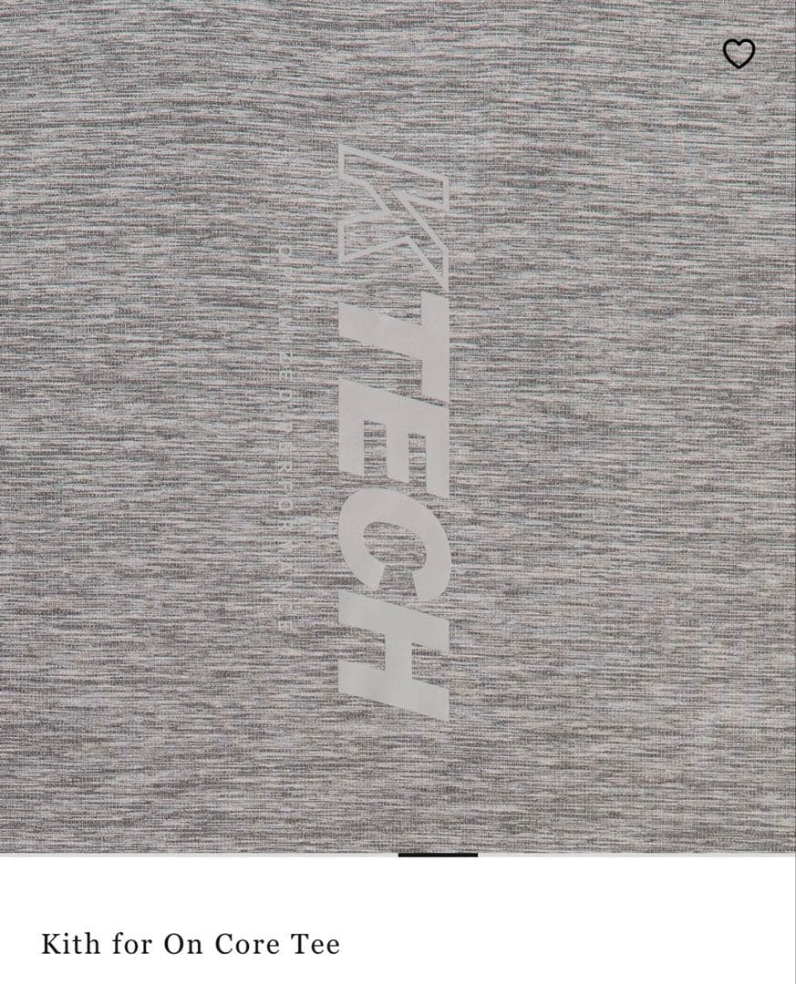 【新品/XL】Kith for On Core Tee Heather Gray