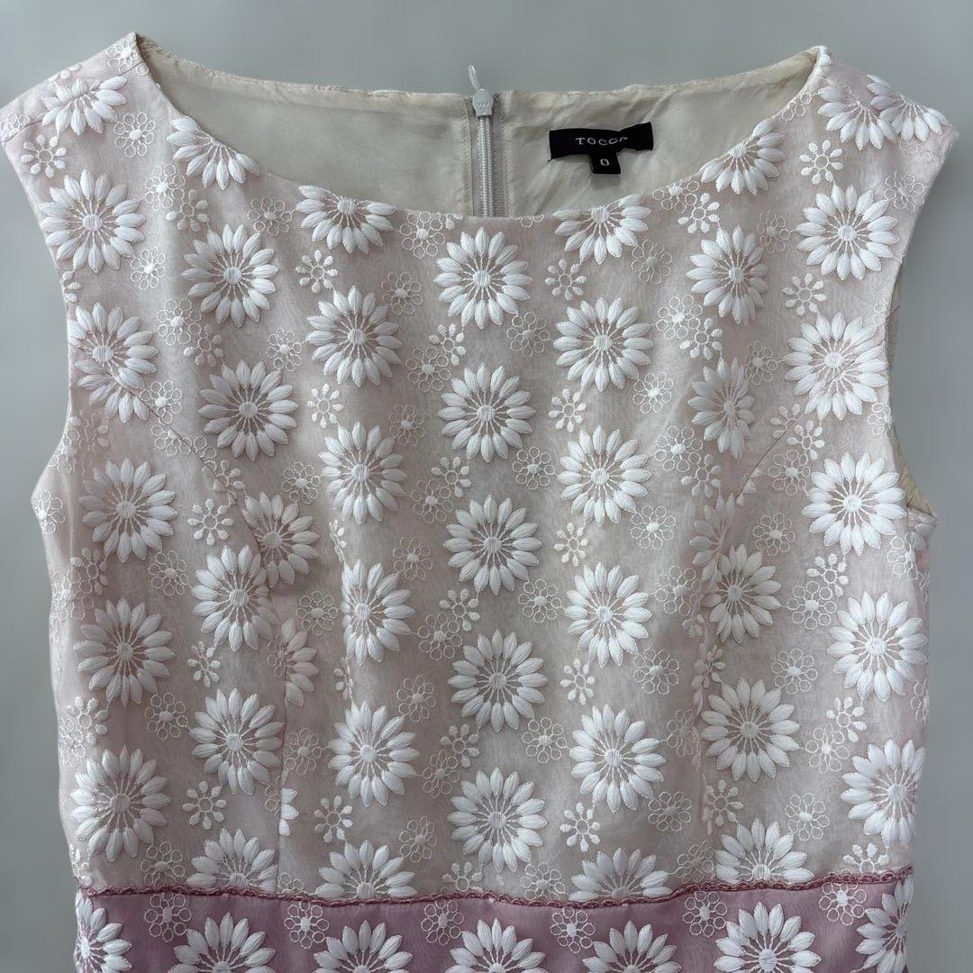 TOCCA 花柄刺繍 ノースリーブワンピース サイズ0