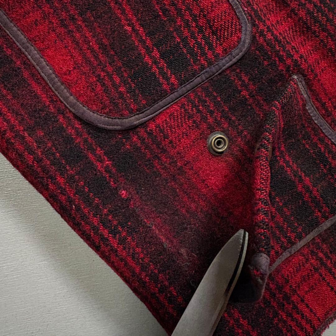 50s Woolrich ウールリッチ ベスト　４ポケット シンチバック M