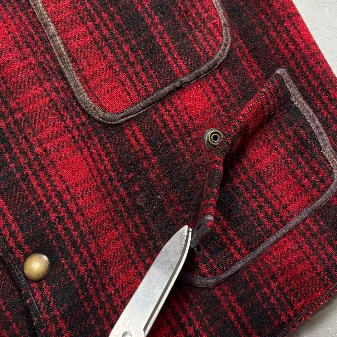 50s Woolrich ウールリッチ ベスト　４ポケット シンチバック M