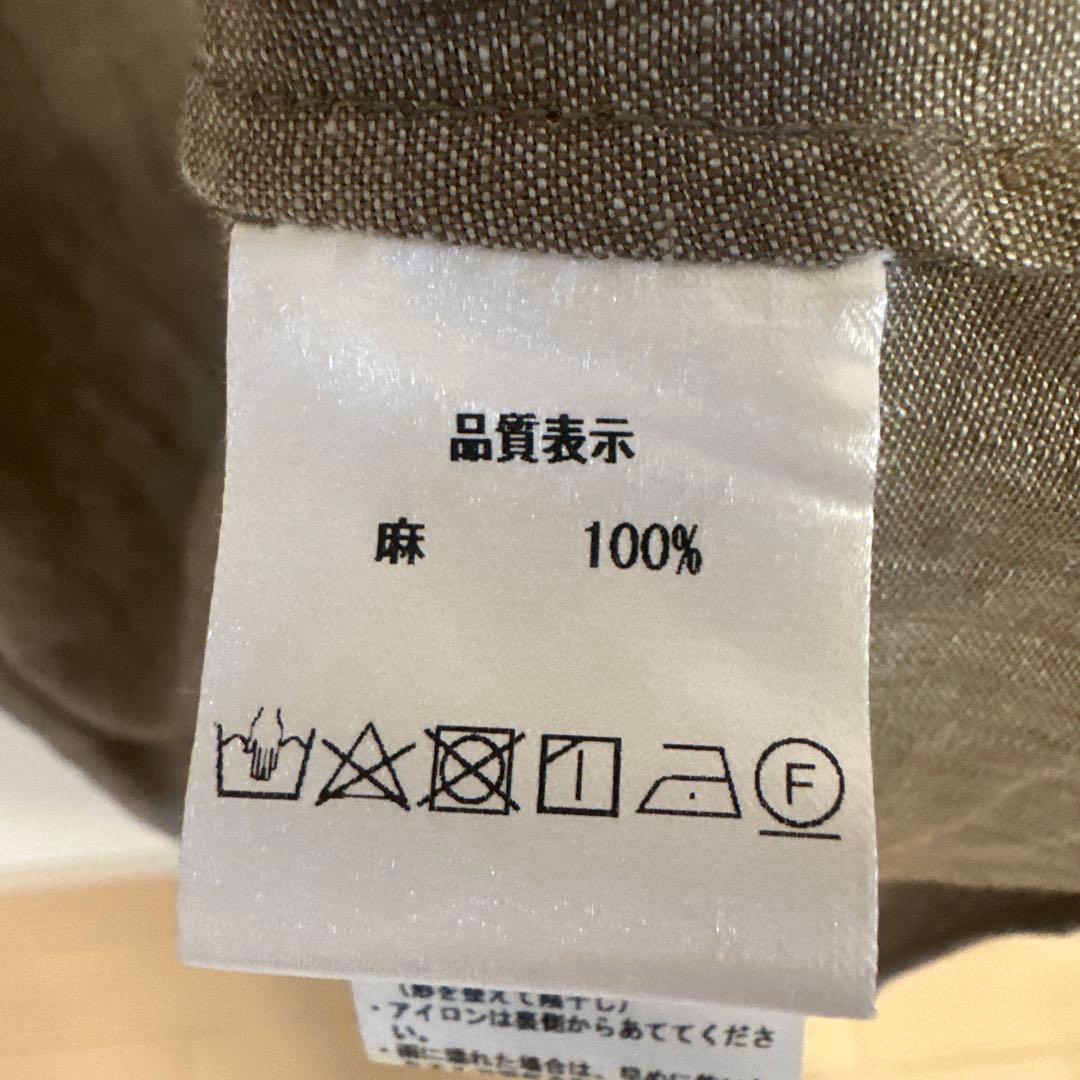 ベージュ 半袖 ひざ丈ワンピース