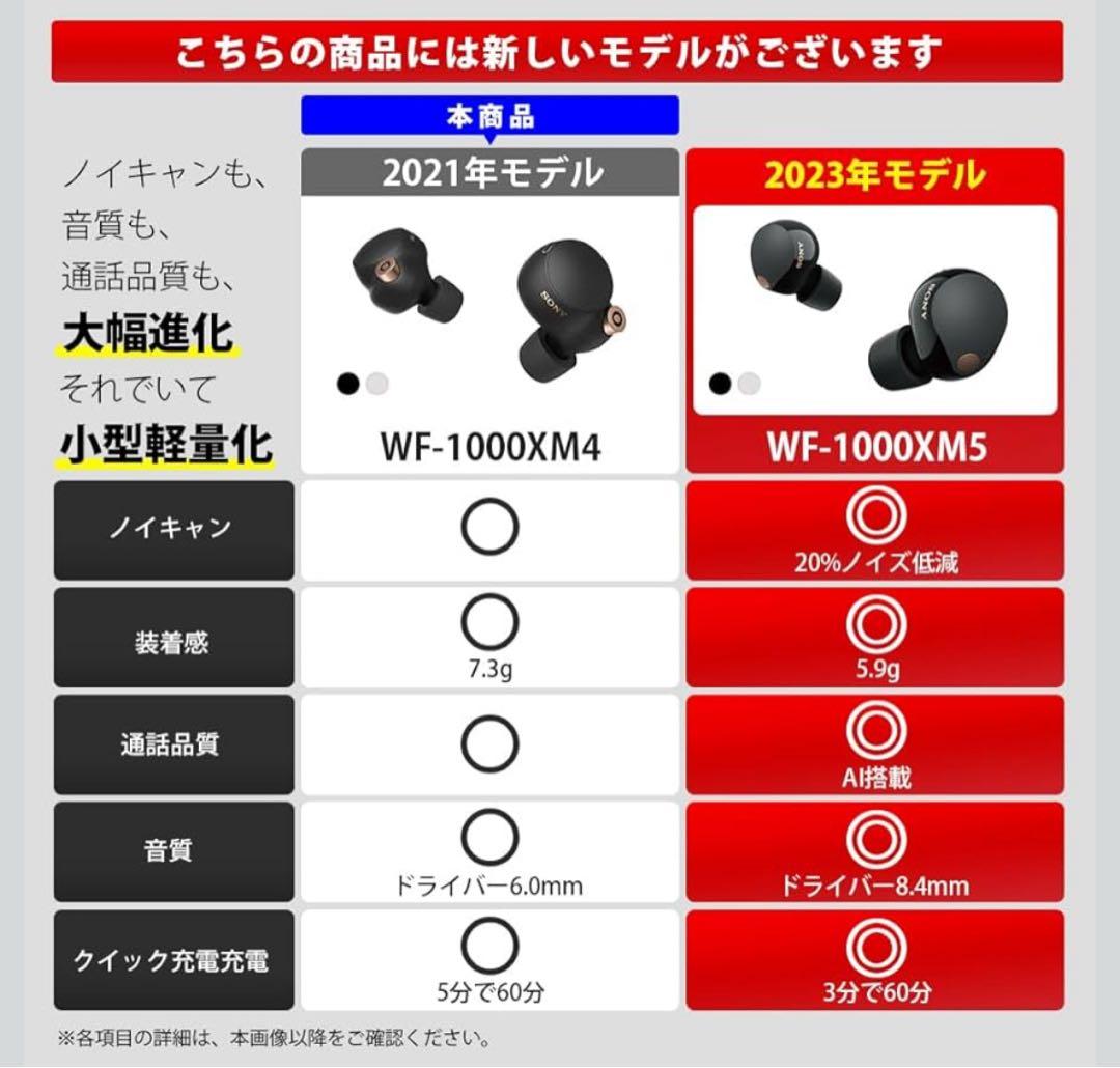 【10%値下げ】SONY WF-1000XM4 ブラック ノイキャン