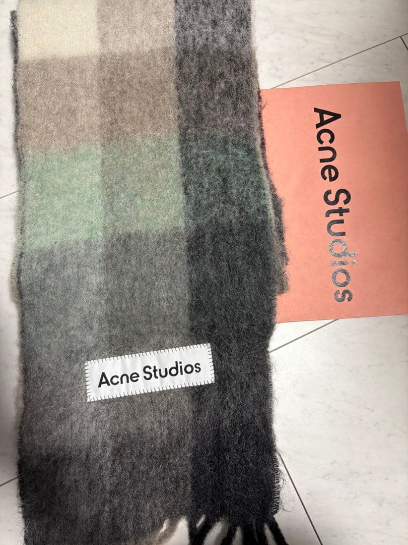 acne studios アクネストゥディオズ モヘアチェックスカーフ