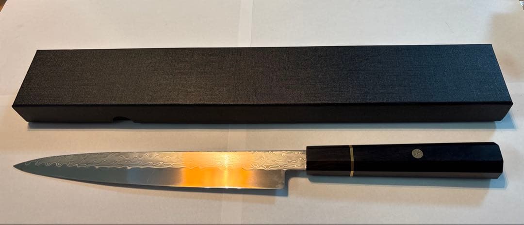 m*u様 ダマスカス柳刃包丁 V 金10号 刃渡り26cm 約９寸