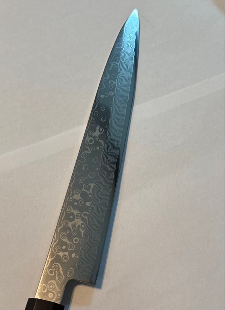m*u様 ダマスカス柳刃包丁 V 金10号 刃渡り26cm 約９寸