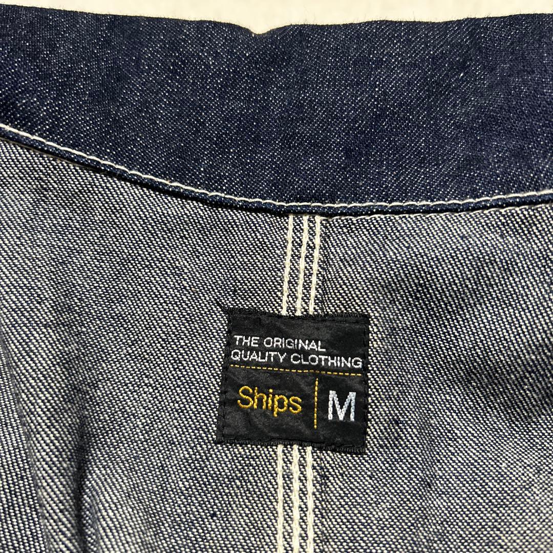 濃紺美品 日本製 ships シップス カバーオール デニムジャケット M