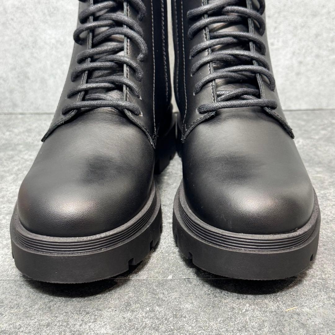 【人気完売】FABIO RUSCONI レースアップブーツ サイドジップ 24