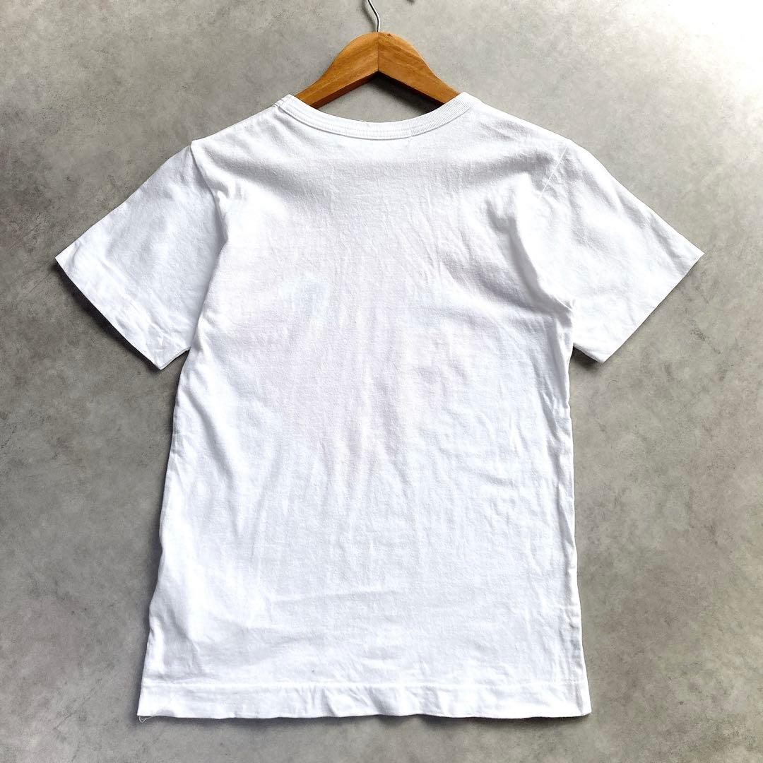 プレイコムデギャルソン Tシャツ 半袖 デカハート 刺繍 白 赤 XS コットン