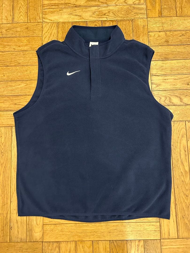 Nike ネイビー ハーフジップ ベスト L