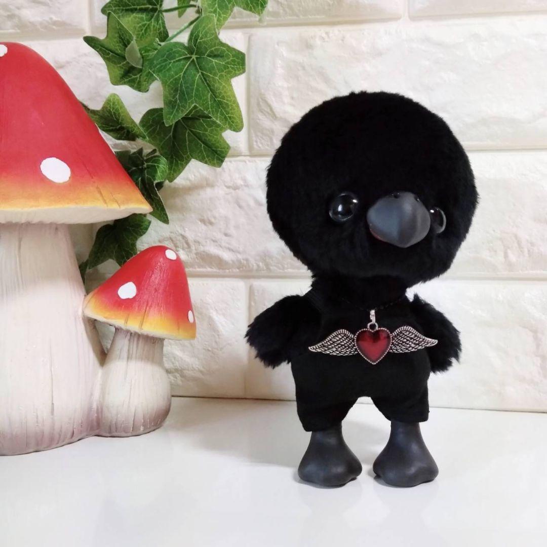 アートドール✽ぬいぐるみ✽カラスのかーくん✽中サイズ