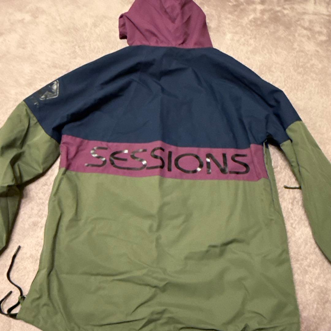 SESSIONSアノラックジャケット ネイビー/グリーン/パープル