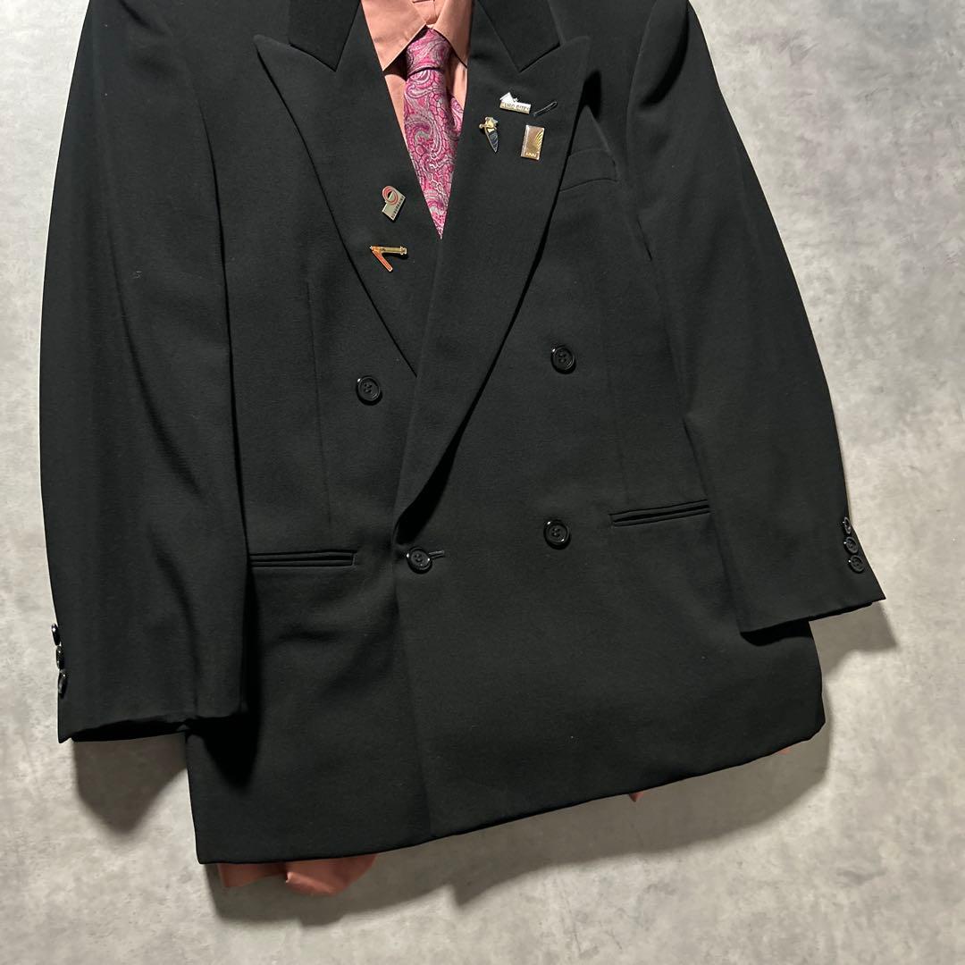 （NA）ヴィンテージ ダブル セットアップ ピンバッジ×ARMANI ネクタイ