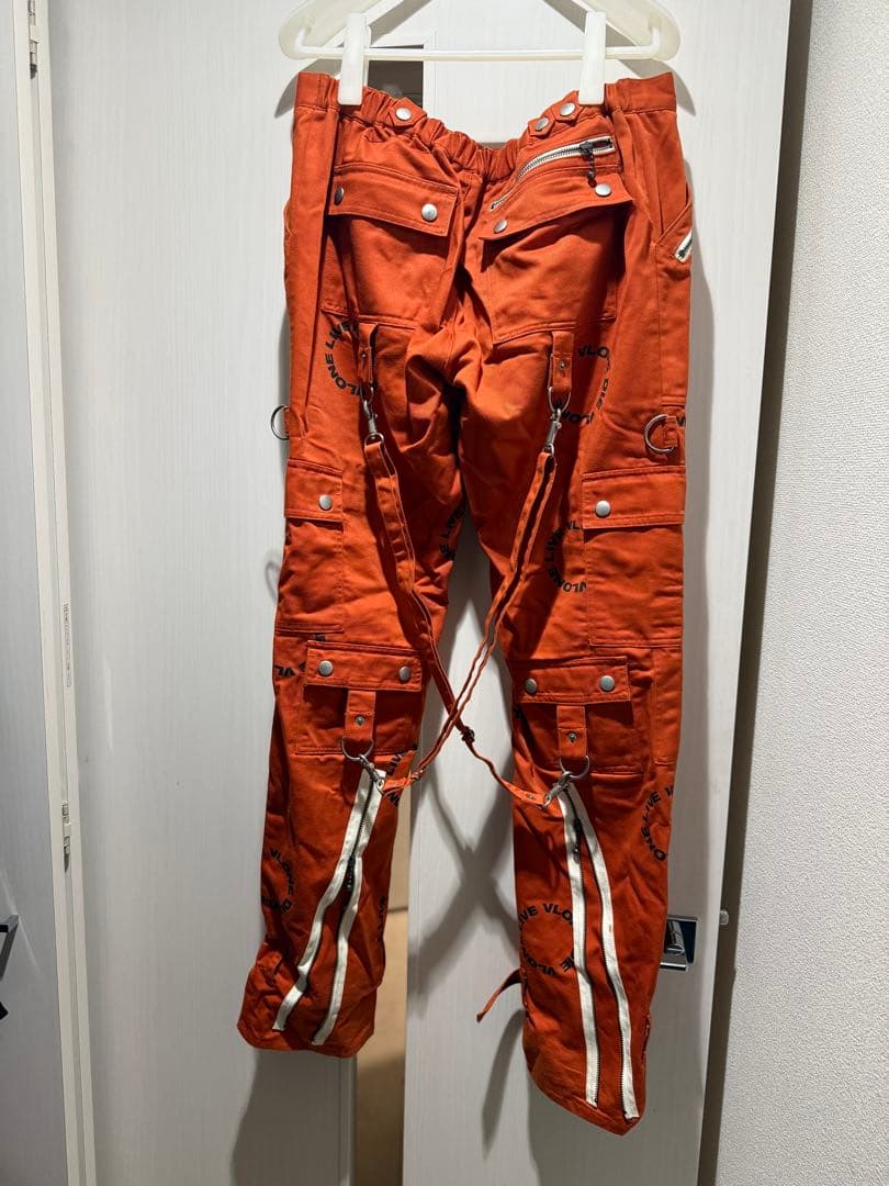 vlone ボンテージパンツ サイズL オレンジ asap