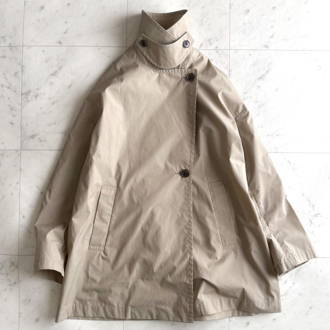 美品 ジャーナルスタンダード ドライクロスミドルバルカラーコート◆ベージュ