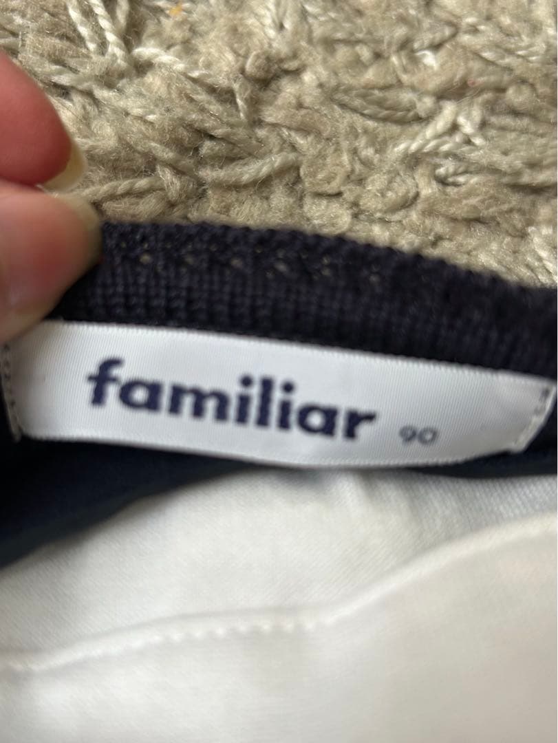 familiar ネイビー ワンピース カーディガン　ブラウス（半袖）1セット