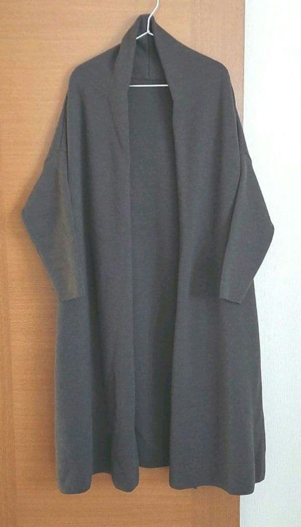 美品☆Deuxieme Classe スムースニットガウンコート ブラウン