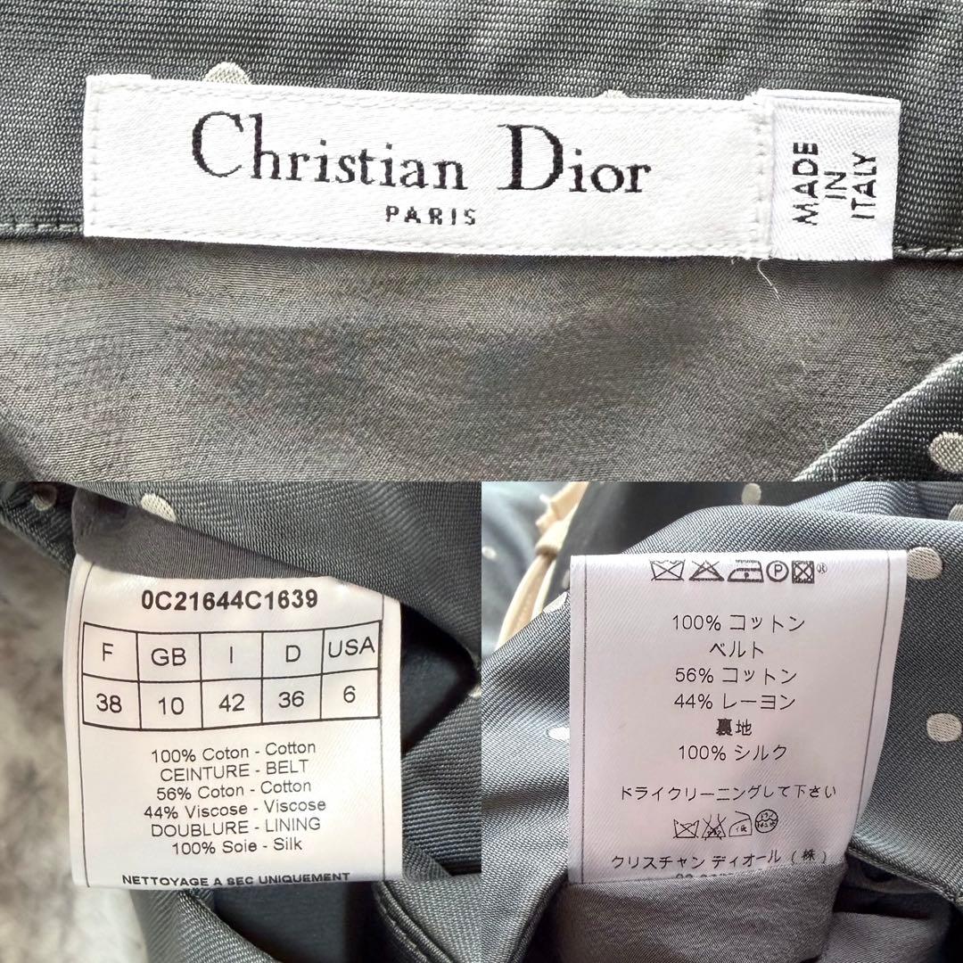 極美品✨Christian Dior Pre-Owned ドット柄 ワンピース