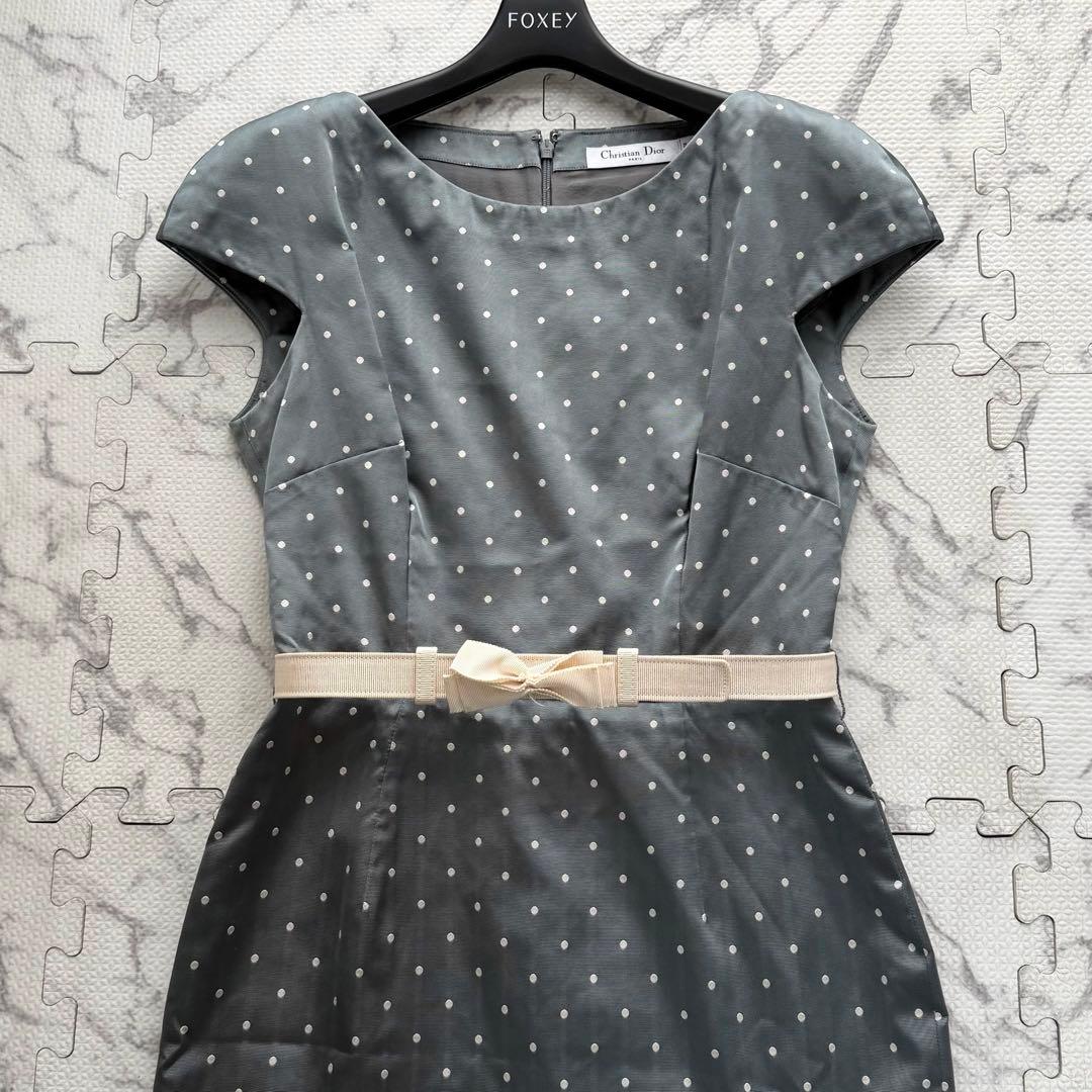 極美品✨Christian Dior Pre-Owned ドット柄 ワンピース
