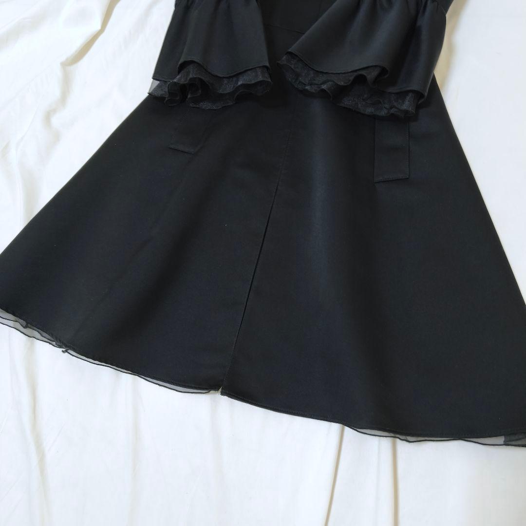 美品✨ミュウミュウ ドレスコート チュールフリルスリーブ ブラック 42