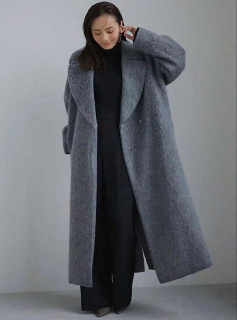 本日限定値下げ 美品 anuans ビッグラペルシャギーコート