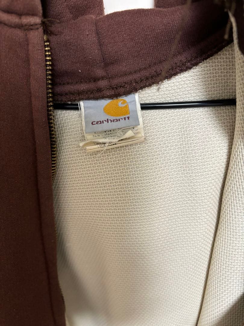 Carhartt ジップアップパーカー　ブラウン