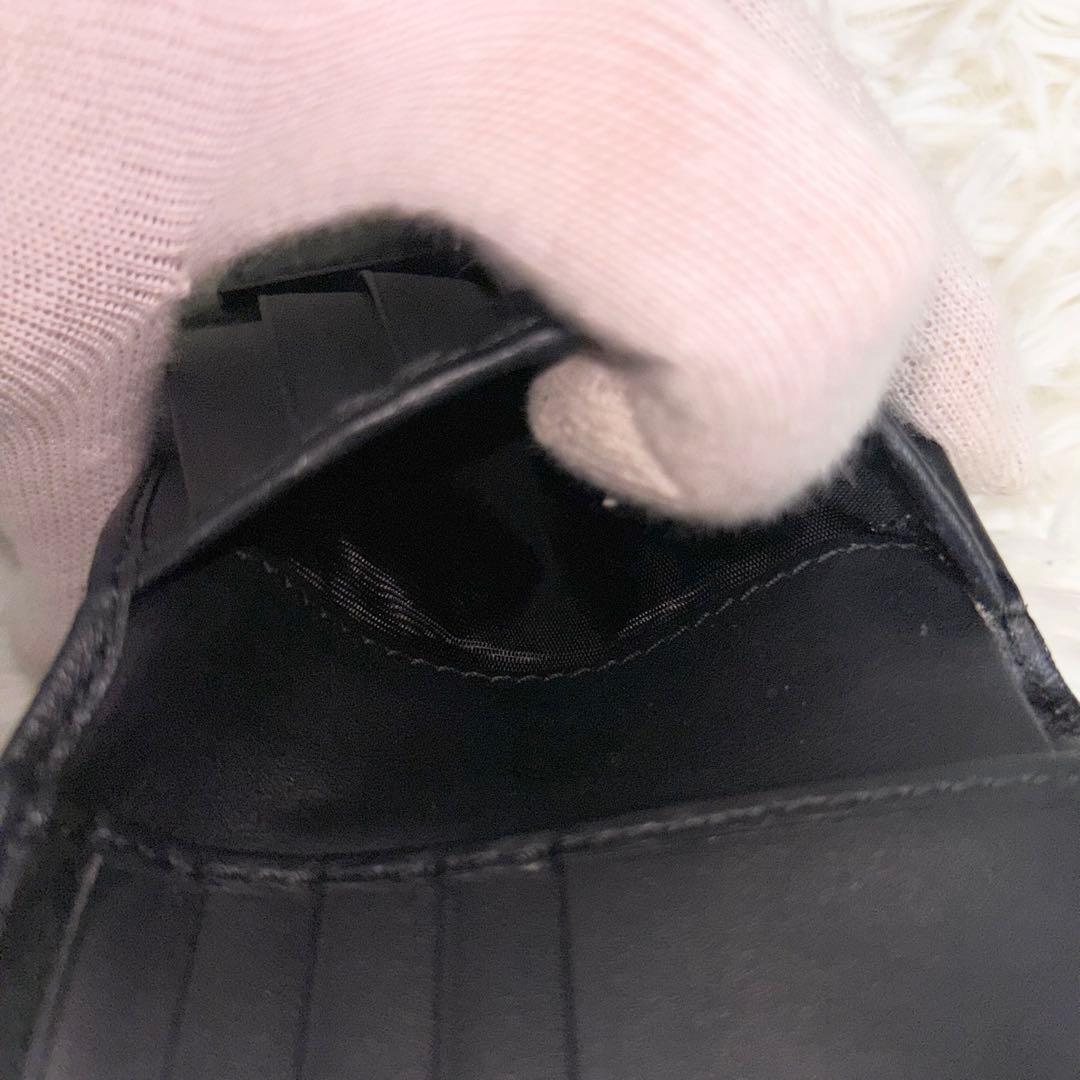 美品✨ GUCCI 二つ折り財布 GGスプリーム Wホック PVCレザー 黒