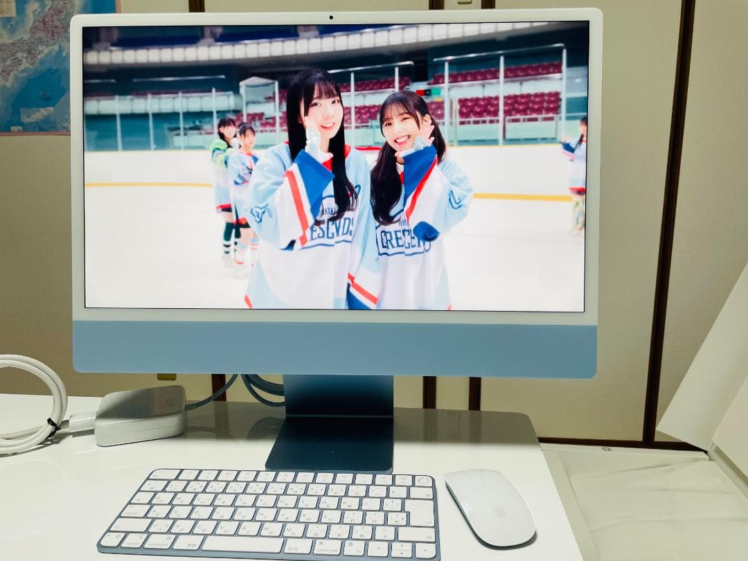 【極美品】iMac 24\" M1 8G 512G ブルー /通電時間653時間