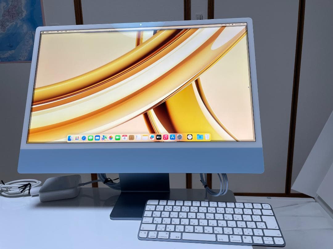 【極美品】iMac 24\" M1 8G 512G ブルー /通電時間653時間