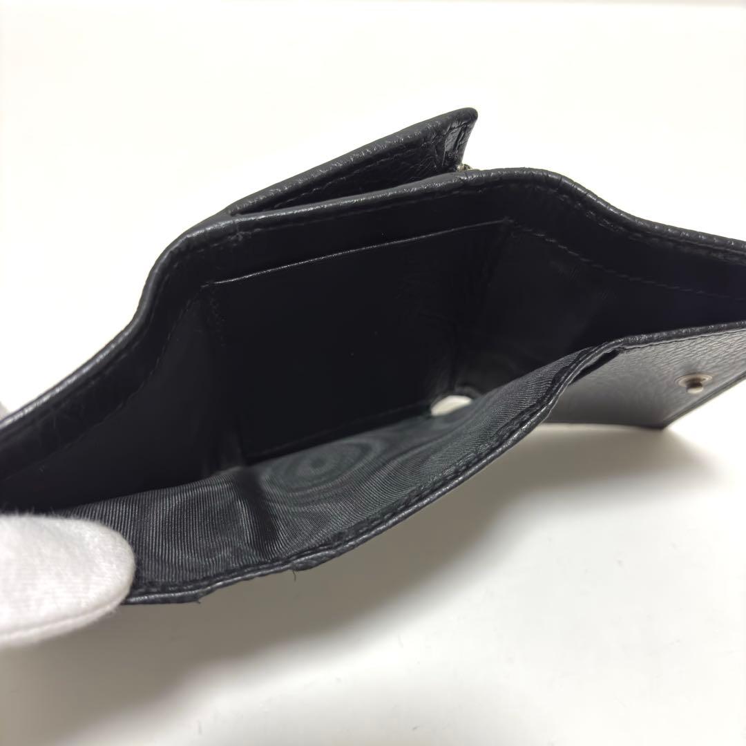 536✨美品✨GUCCI グッチ 三つ折り財布 GGマーモント レザー ブラック