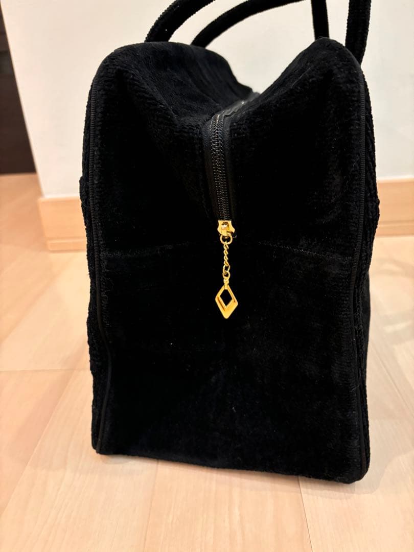 美品 フェイラー FEILER ハンドバッグ ボストンロゴ シェニール織 大容量