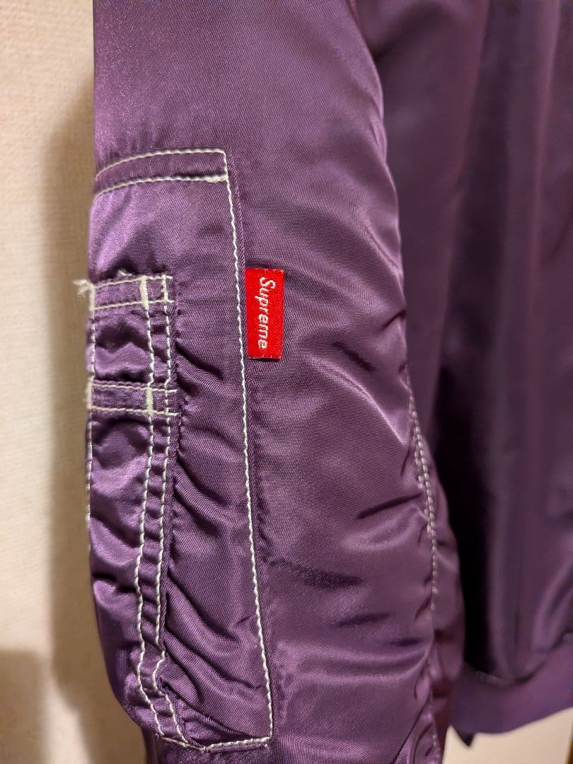 supreme MA-1ジャケット パープル　リバーシブル