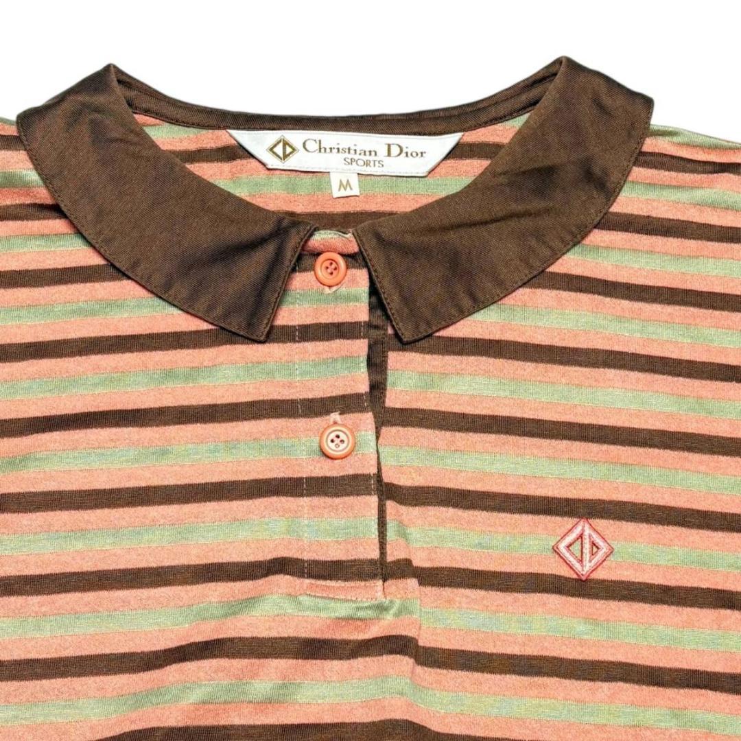 VTG christiandior SPORTS リブニット ボーダーポロシャツ