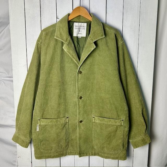 90s VALENTINO コーデュロイ カバーオールジャケット 50 L～XL