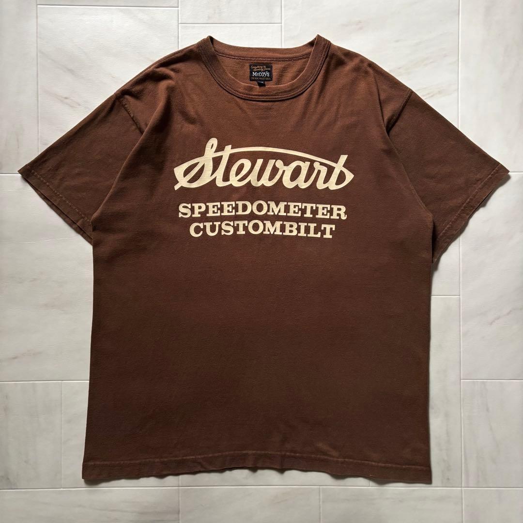 ザ・リアルマッコイズ ジョーマッコイ スチュワートTシャツ ブラウン サイズ42