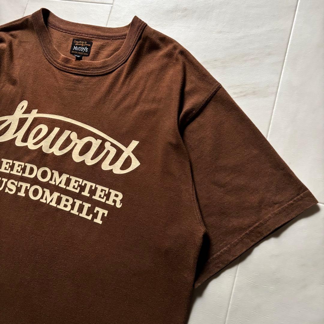 ザ・リアルマッコイズ ジョーマッコイ スチュワートTシャツ ブラウン サイズ42