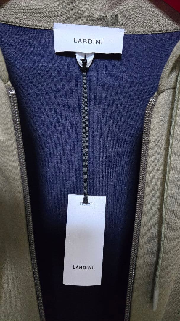 LARDINI/Mサイズ/パーカー ジャージー伸縮 ダブルジップ イタリア製