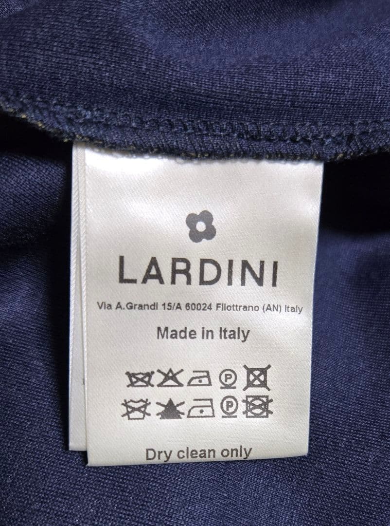 LARDINI/Mサイズ/パーカー ジャージー伸縮 ダブルジップ イタリア製