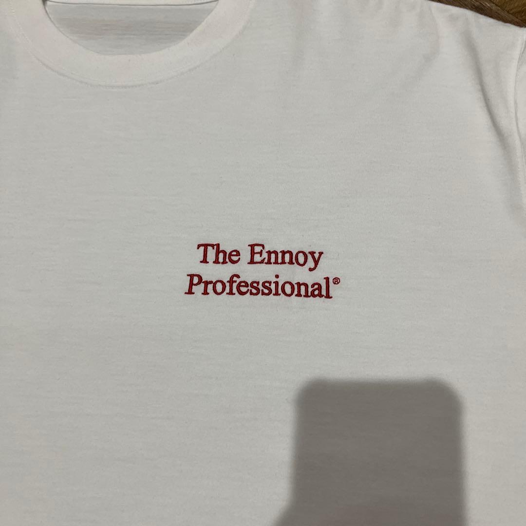 The Ennoy Professional ホワイト Tシャツ 赤ロゴTシャツ