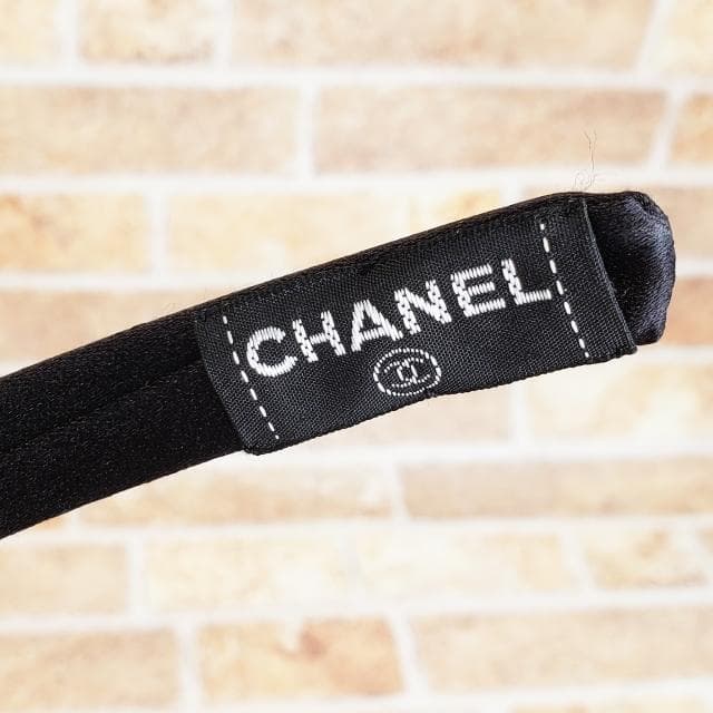 CHANEL シャネル ☆ リボン カチューシャ ブラック ヘアアクセサリー