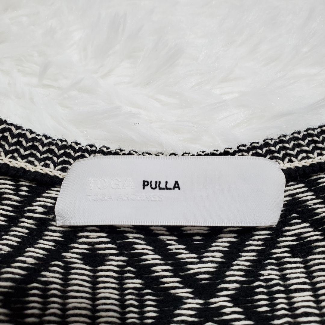 美品✨TOGA PULLA 　ニット　カーディガン　リボン　フェイクレザー　酸様