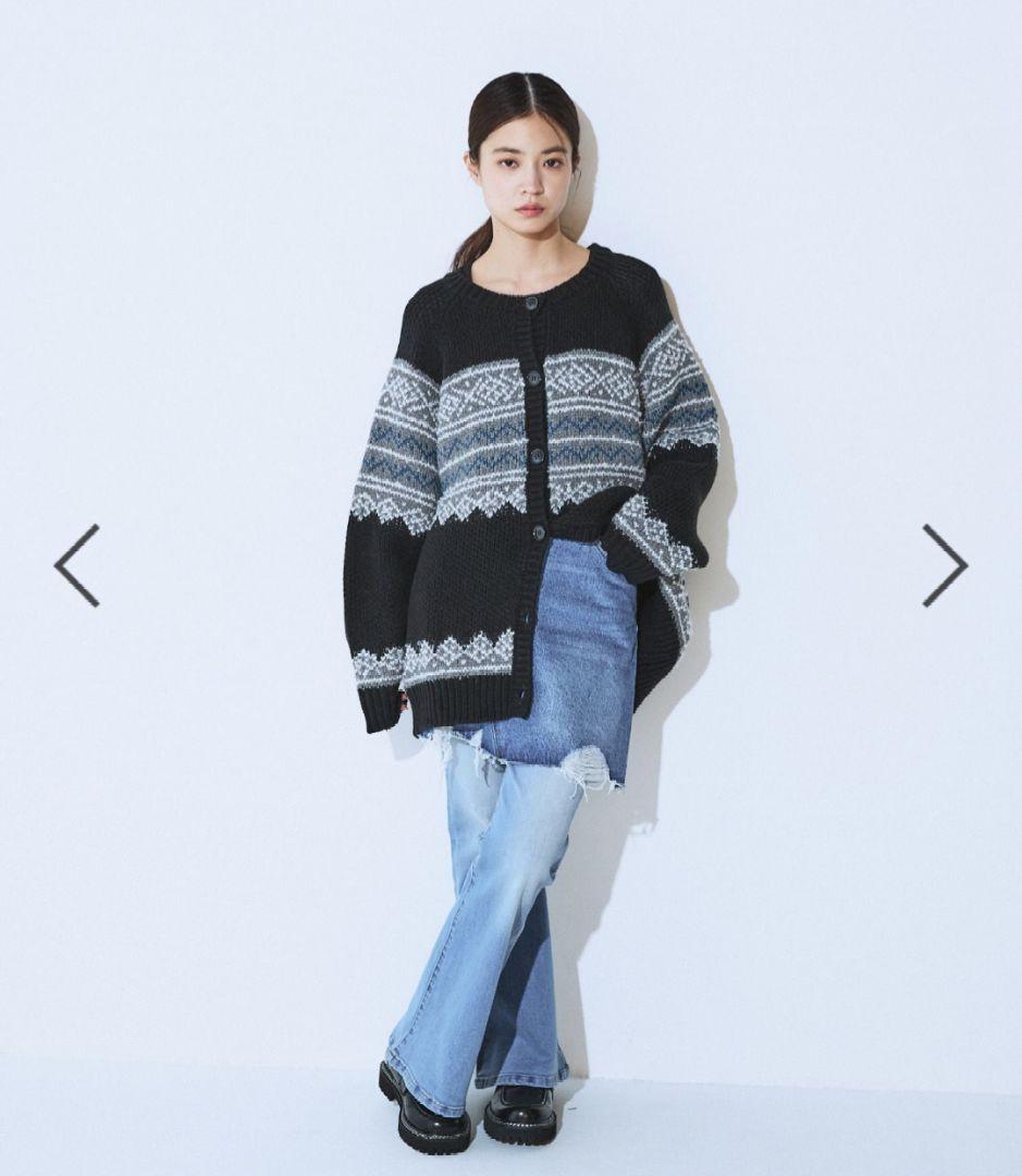 JEANASIS ストレッチフレアデニム ブルー M ジーナシス 完売品